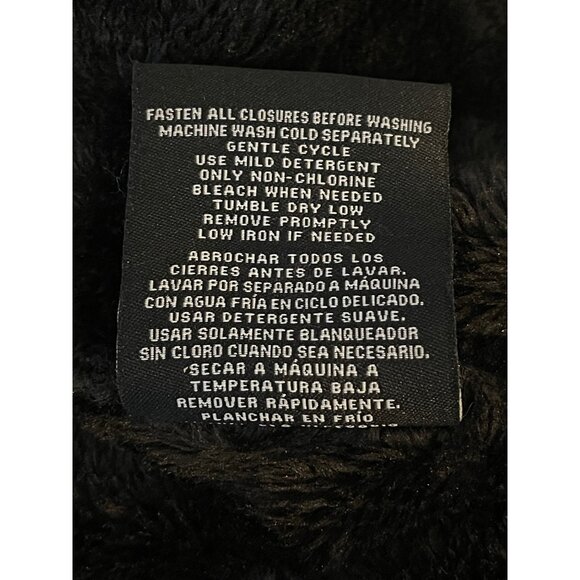 Size Medium Womens Black 32 DEGREES‎ Heat Soft Cozy Plush Velvet Full Zip Jacket - Picture 6 of 6